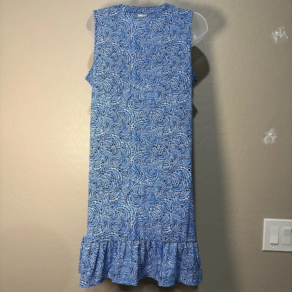 Michael Kors Blue Paisley Print Sleeveless Patterned Dress M